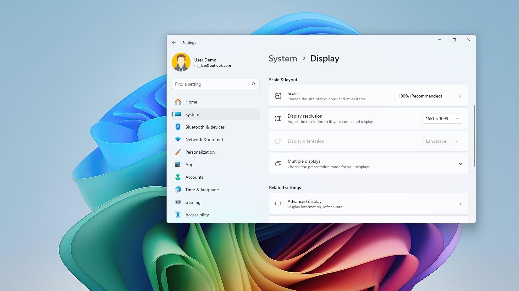 Windows 11 showing an app menu overlaying the top